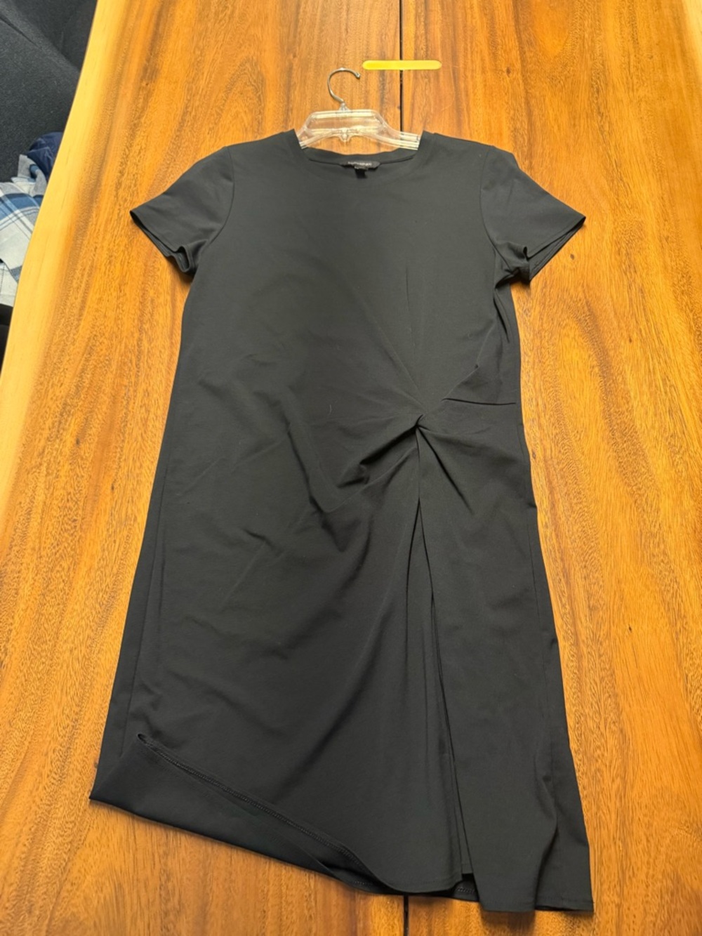 Banana Republic Black Asymmetrical Twist-Front Dress